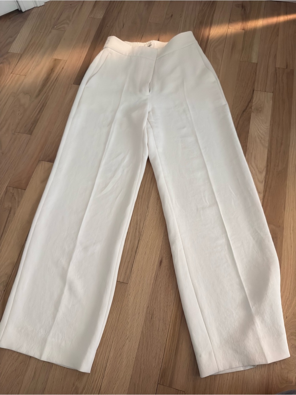 Aritzia Wilfred White Wide-Leg Dress Pants